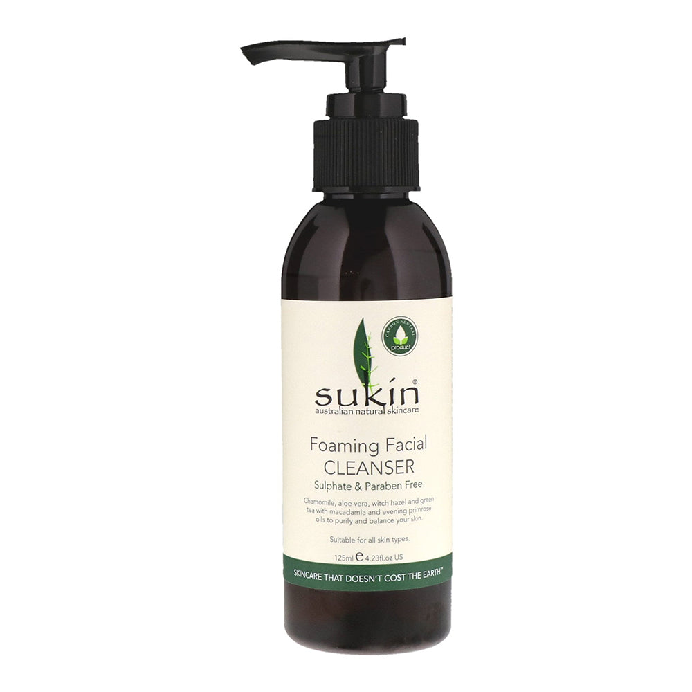 Sukin Foaming Facial Cleanser for All Skin Types, 4.23 Oz